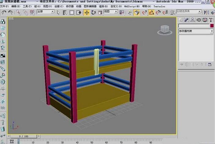 3dmax2009建模現(xiàn)代簡(jiǎn)約雙架床的操作教程截圖